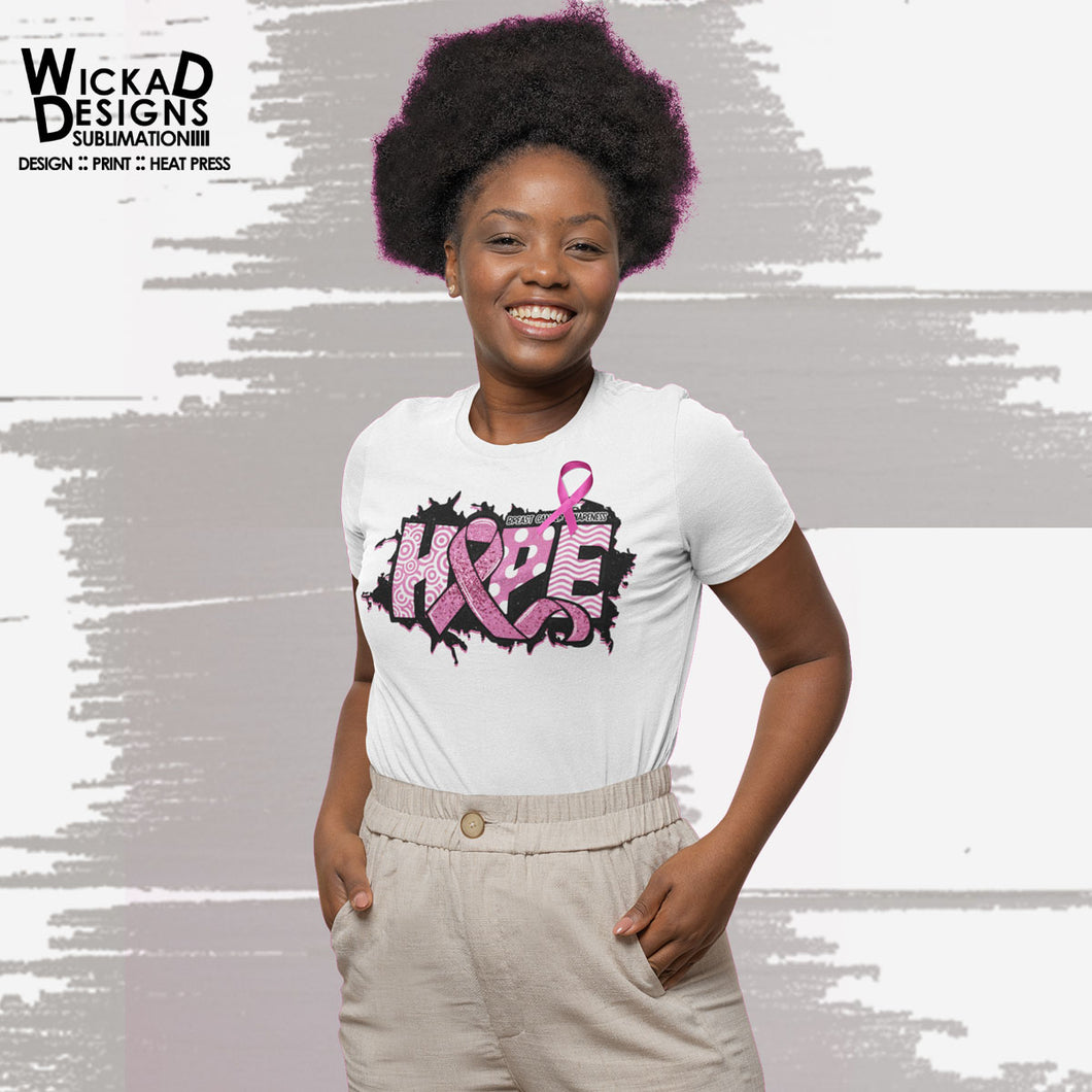 (HOPE) Unisex Breast Cancer Awareness T-shirt