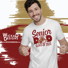 Load image into Gallery viewer, Tucker Senior Dad (White) Short Sleeve Unisex Polyester T-shirt