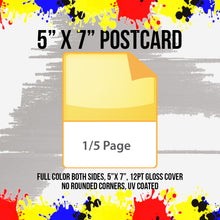 Load image into Gallery viewer, 5&quot; x 7&quot; Postcard Printing
