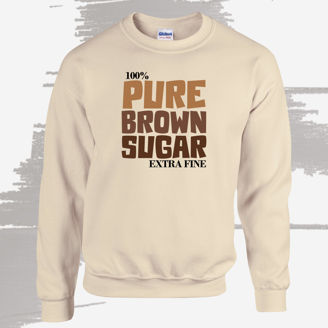 Brown Sugar Adult 8 oz., 50/50 Fleece Crewneck Sweatshirt