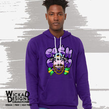 Load image into Gallery viewer, Cash Cow (Purple) Pullover Hooded Sweatshirt

