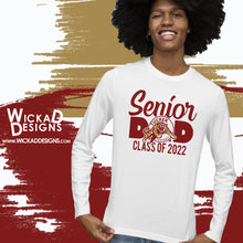 Load image into Gallery viewer, Tucker Senior Dad (White) Long Sleeve Unisex Polyester T-shirt
